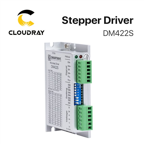 Cloudray 2-Phase Stepper Motor Driver DM422S Supply Voltage 18-48VDC Output 0.3-2.2A Current