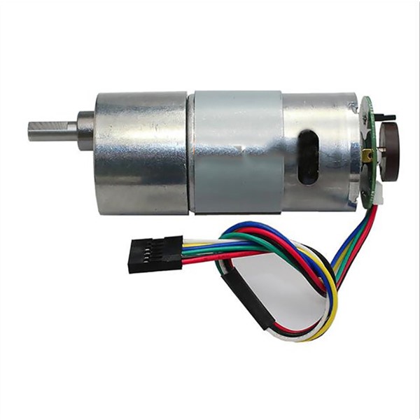 DC 6V/12V/24V 4-500RPM High Torque Gear Box Electric Motor Shaft 6mm Gear Motors with Encoder