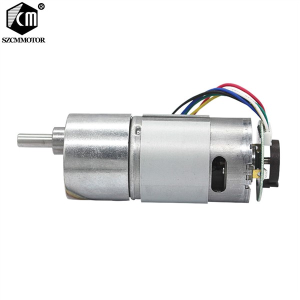 DC 6V/12V/24V 4-500RPM High Torque Gear Box Electric Motor Shaft 6mm Gear Motors with Encoder