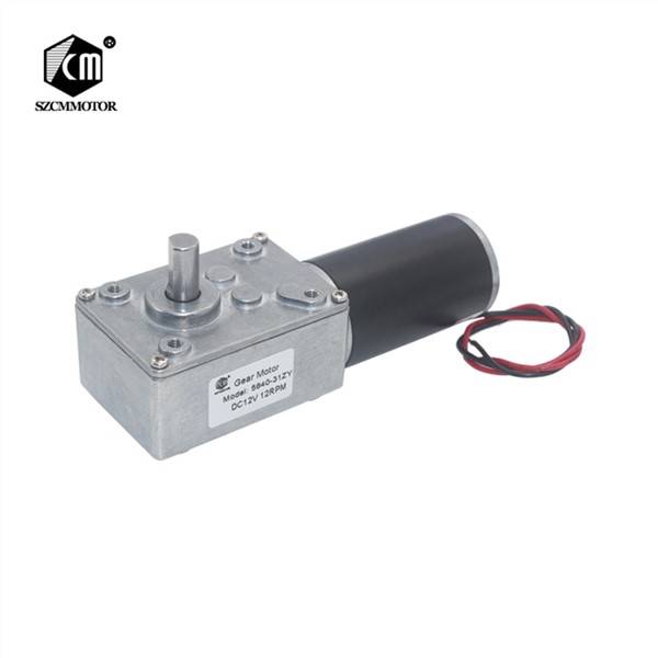 5840-31zy DC12V 24V Powerful Torque Turbo Worm Geared Motor Type-D Shaft High Power Reversed Low Speed Big Worm Gear Motor