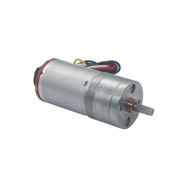 12RPM-1360RPM Large Torque Speed Reduction Gear Motor with Encoder 25mm Diameter Gearbox Encoder Geared Motor