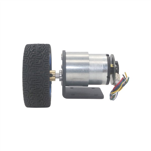 37mm Diameter Geared Motors 12V 24V DC Gear Motor with Encoder & Wheel Kit for DIY JGB37-520 Gearmotor