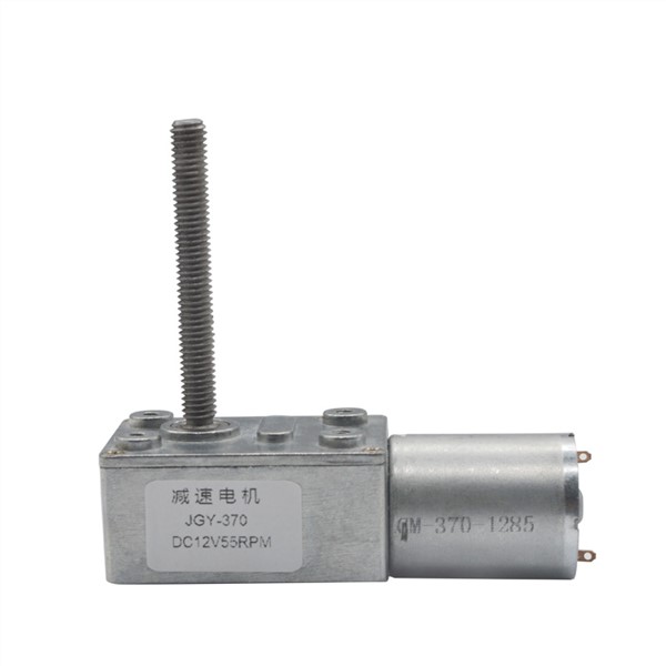 M6*50mm Output Lead Screw Shaft DC6V 12V 24V JGY370 Full Metal Turbo Worm Gearbox Reduction Gear Motor Worm Geared Motor