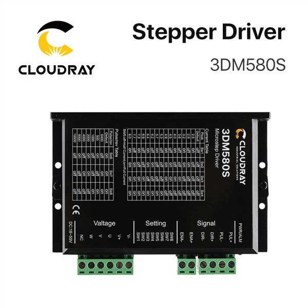 Cloudray 3 Phase 3DM580S Stepper Motor Driver Supply Voltage 24-50VDC Output 1.0-8.0A Current