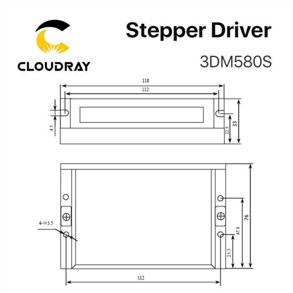 Cloudray 3 Phase 3DM580S Stepper Motor Driver Supply Voltage 24-50VDC Output 1.0-8.0A Current