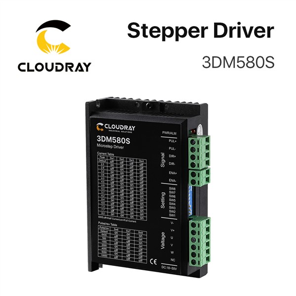 Cloudray 3 Phase 3DM580S Stepper Motor Driver Supply Voltage 24-50VDC Output 1.0-8.0A Current