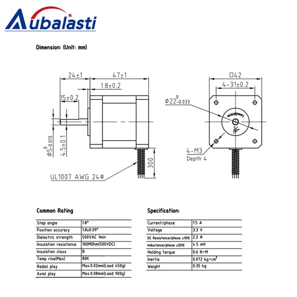 2phase Stepper Motor Leadshine 42CM06-1A 42serial Nema 17 Step Angle 1.8 1.5A 0.6NM Step Motor for CNC Engraver & Cutter Machine