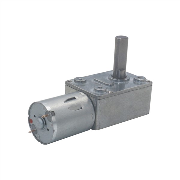 Low RPM Speed Reducation DC Worm Geared Motors 2RPM To 150RPM Long M8 Type-D Shaft Reversible High Torque Turbo Worm Gear Motor