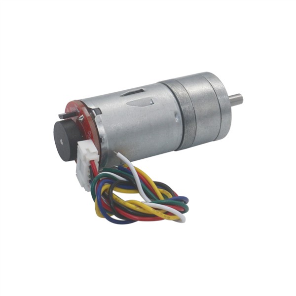 6v 12v 24v 25mm Diameter Gearbox Micro Gear Motor with Encoder 2phases Output 11pulses/Turn Mini Encoder Geared Motors