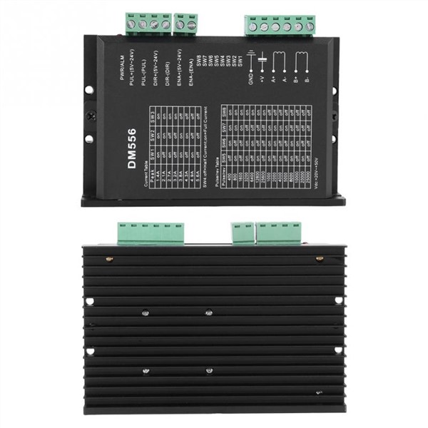 DM556 2-Phase Stepper Motor Driver 42/57 Stepping Motor Controller 24V-50V DC8 Level Output Current Step Steeper Motor Driver