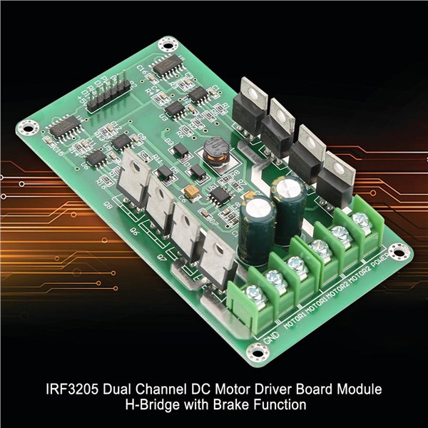 Reliable IRF3205 DC Stepper Motor Driver Dual Channel Motor Driver Board Module H-Bridge w/ Brake Function
