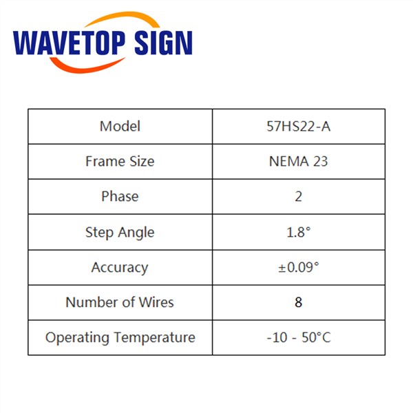 Leadshine Nema 23 Stepper Motor 57HS22-A Holding Torque 2.2N. M Current 4A CNC Laser Grind Foam Plasma