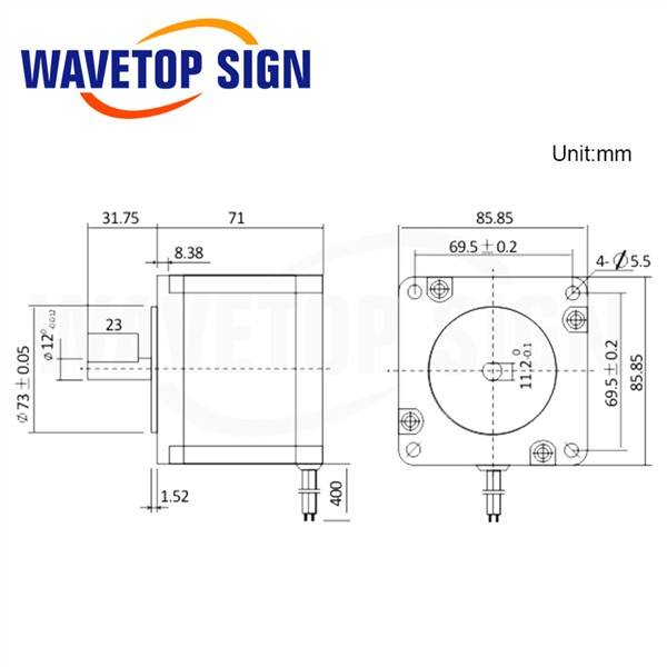 Leadshine Nema 34 Stepper Motor 863S22 Holding Torque 2.3N. M Use for Laser Engraving Machine CNC Router