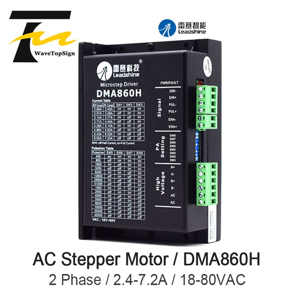 Leadshine Stepper Motor Driver DMA860H Input Voltage VAC18-80V Use for CNC Router Automation Machine
