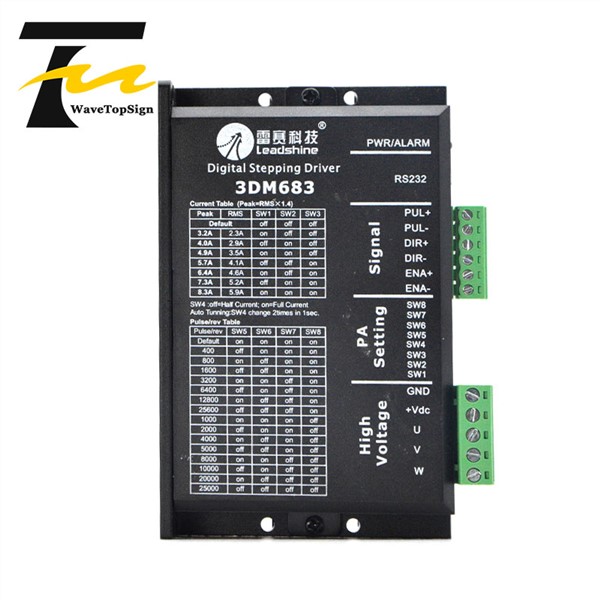 Leadshine 3 Phase Stepper Motor Driver 3DM683 Stepper Motor Driver 20-60VDC 0.5-8.3A Stepper Driver Use for CNC Engraver Machine