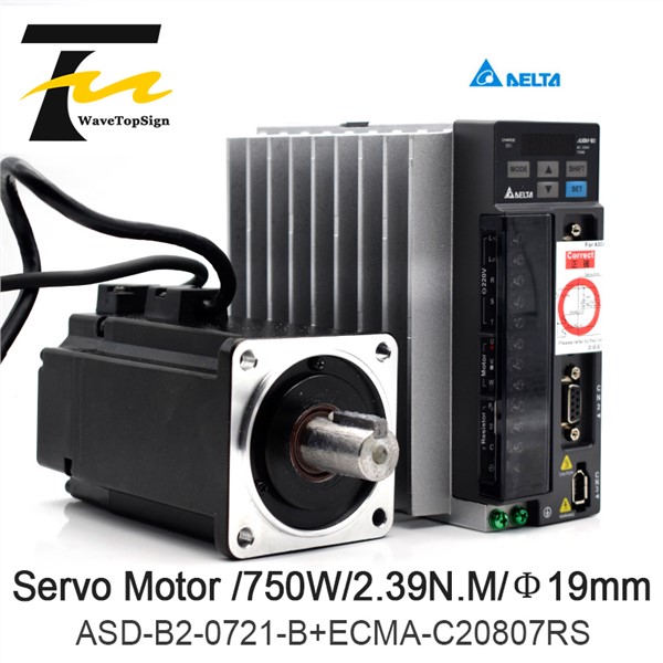 Delta Servo Motor 750W B2 Series ASD-B2-0721-B+ECMA-C20807RS+3M Wire 2.39N. M 5.1A Good Quality Use for Automated Industry