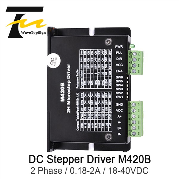 WaveTopSign Stepper Motor Driver M420B up Grade 128 Segments 2phase 18-40VDC Match with 42 Serial Motor