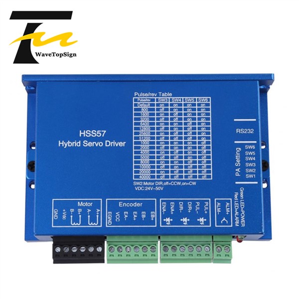 NEMA23 Closed Loop Hybrid Step-Servo Series Driver Kits HSS57 1pcs+Closed-Loop Motor 57HSE2N-D25 Nema 23 1pcs +Data Cable 1pcs