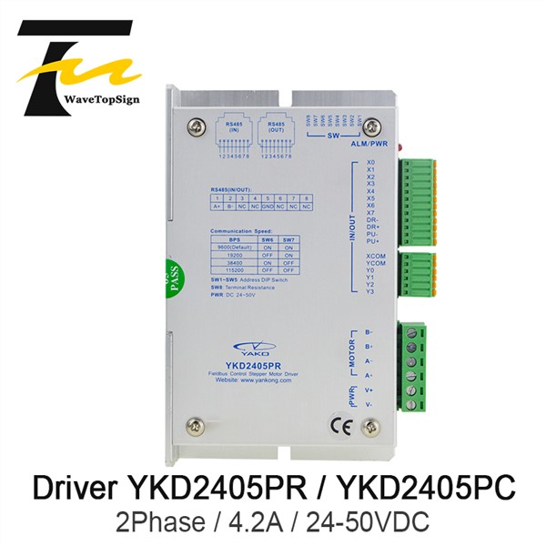 2Phase Bus Type Digital Stepper Motor Driver YKD2405PR YKD2405PC YKD2405R Input 24V-80VDC Match Motor 86Series Interface RS-485