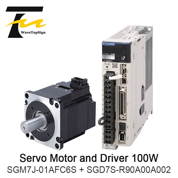 YASKAWA 100W Servo Motor SGM7J-01AFC6S +Driver SGD7S-R90A00A002 + Connection Cable 5Meter