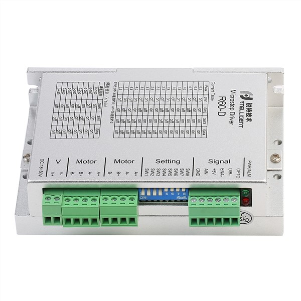 Rtelligent Nema 23 24 Stepper Motor Driver 24-50VDC R60-D Drives the Two-Axis Motor Independent Operation Stepper Driver