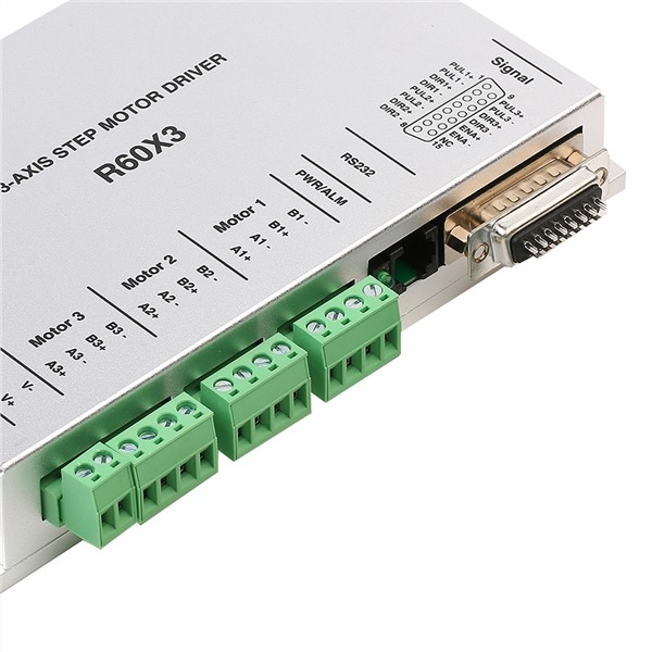 Rtelligent Nema 23 24 Stepper Motor Driver R60X3 Independently Drives Three 2-Phase Motor with below 60mm Stepper Motor