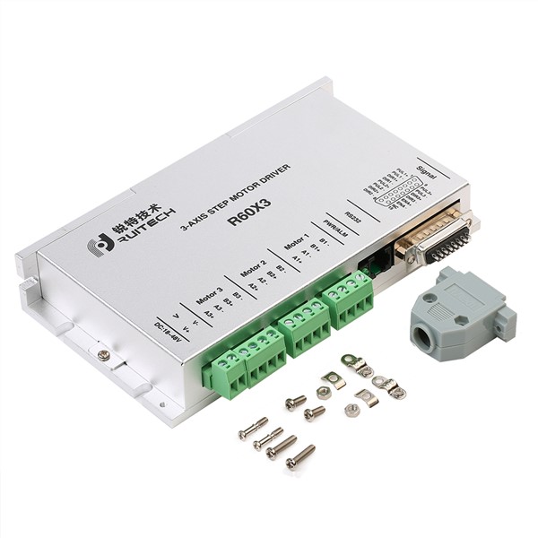 Rtelligent Nema 23 24 Stepper Motor Driver R60X3 Independently Drives Three 2-Phase Motor with below 60mm Stepper Motor