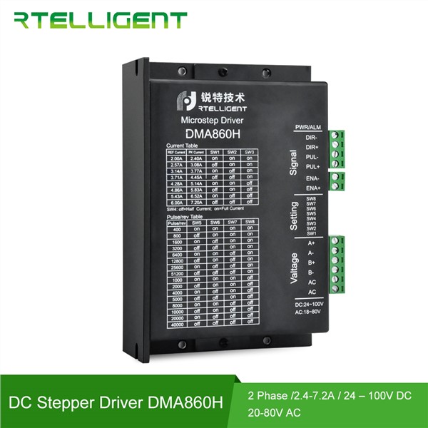 Rtelligent Factory Outlet DM860 Nema 34 Stepper Motor Driver CNC Kits Stepper Motor DC Motor Driver for NEMA 23 34 Stepper Motor