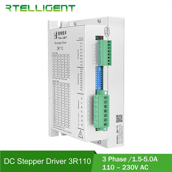 Rtelligent 3 Phase 220V AC Nema 42 Digital Stepper Motor Driver Stepper Driver AC Motor Driver for CNC Kit Mechanical Machine