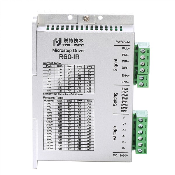 Rtelligent Nema23 24 R60-IR Potentiometer Speed-Control Switch Drive Stepper Motor Driver for Stepper Motor Glue Spray Painting