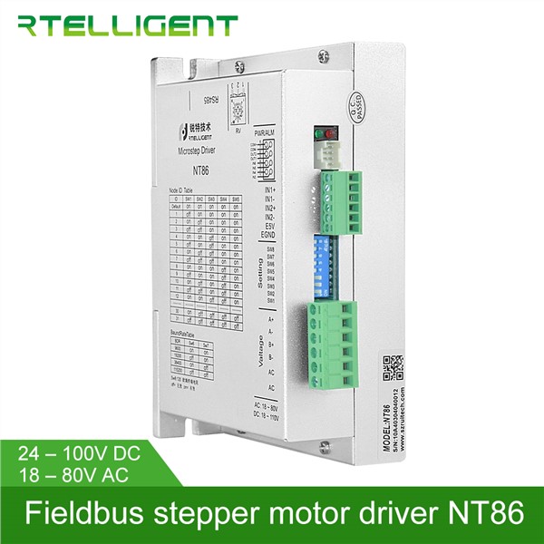 Rtelligent 2 3 Phase Nema 34 NT86 18-80V RS485 Network ModBus Control Digital Stepper Motor Driver for Open Loop & Closed Loop