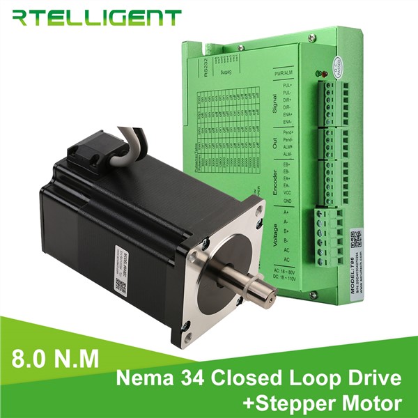 Factory Outlet Nema 34 8.0N. M Closed Loop Stepper Motorwith Nema34 T86 Closed Loop Stepper Motor Driver Stepper Driver CNC Kit