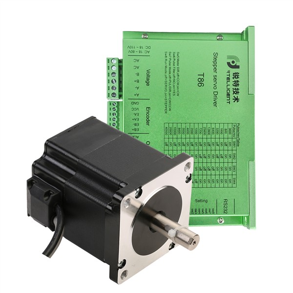 Rtelligent Nema 34 4.0N. M Closed Loop Stepper Motor with Nema34 20-50VDC Closed Loop Stepper Motor Driver Stepper Driver CNC Kit