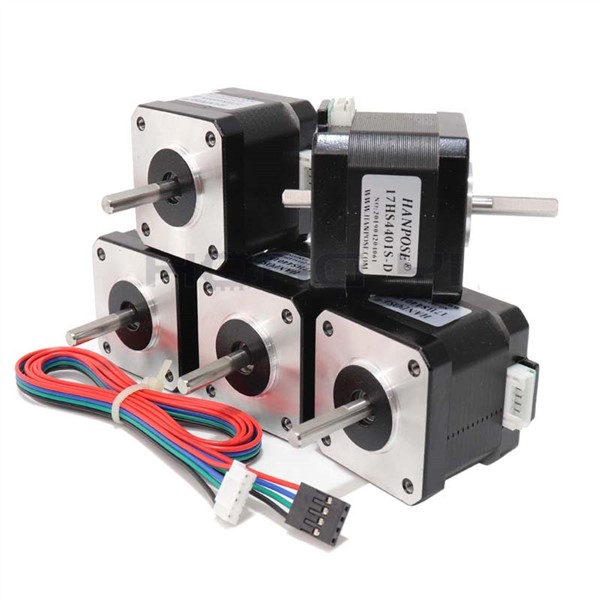 Free Shipping 17HS4401 Two-Axis Motor with 1M DuPont Line Nema17 Stepper Motor Double Output Shaft 1.7A CE ROSH CNC/ 3D Printer