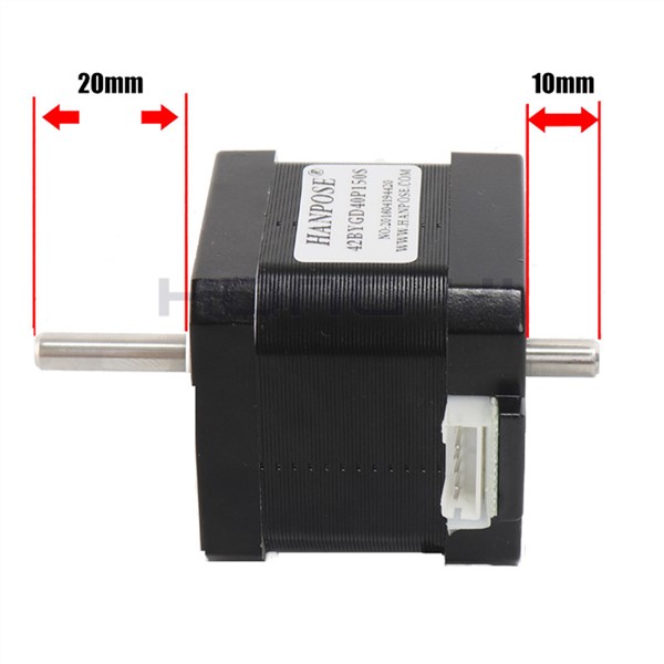 Free Shipping 17HS4401 Two-Axis Motor with 1M DuPont Line Nema17 Stepper Motor Double Output Shaft 1.7A CE ROSH CNC/ 3D Printer