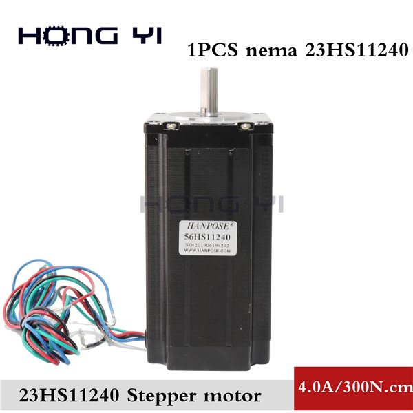 Free Shippin 23HS11240 4-Lead Nema 23 Stepper Motor 57 Motor 4.0A 112mm for CNC 3D Printer Robot Foam Plastic Metal