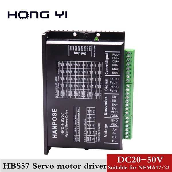 Free Shipping HBS57 Closed Loop Step Servo Driver for NEMA17 NEMA23 CNC Controller Driver Hybrid Servo Motor