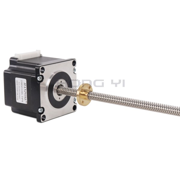 Free Shipping T8x8-310MM Nema23 Screw Stepper Motor + Copper Nut Lead 2/4/8mm 41mm for CNC Laser & 3D Printer