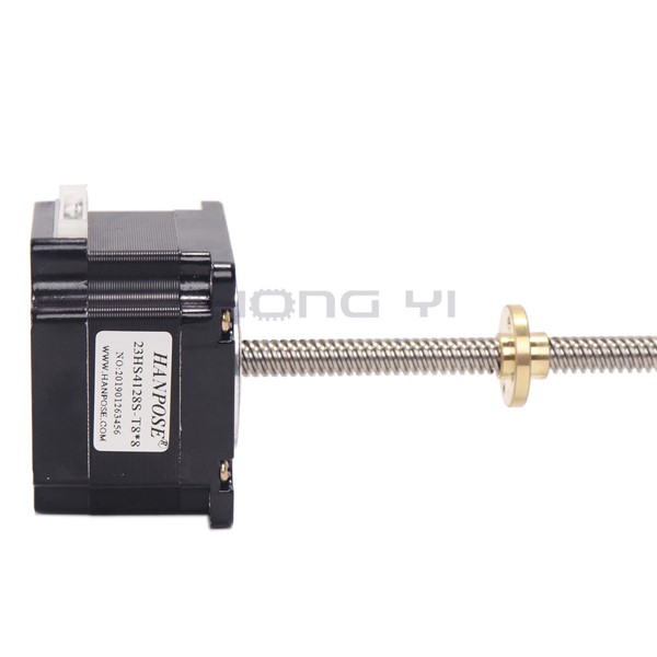 Free Shipping T8x8-310MM Nema23 Screw Stepper Motor + Copper Nut Lead 2/4/8mm 41mm for CNC Laser & 3D Printer