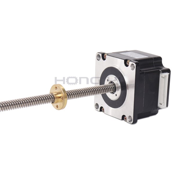 Free Shipping T8x8-310MM Nema23 Screw Stepper Motor + Copper Nut Lead 2/4/8mm 41mm for CNC Laser & 3D Printer