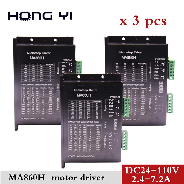 3Pcs 57 86 Motor Digital DM860H Stepper Motor Driver Instead of Race DMA860H MA860H