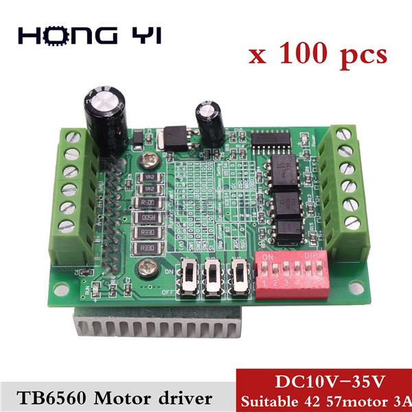 100pcs TB6560 3A Stepper Motor Drives CNC Stepper Motor Board Single Axis Controller 10 Files Motor Controller Board