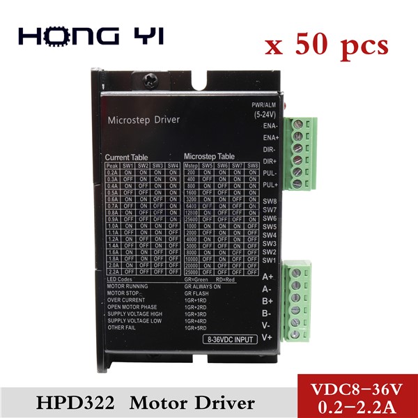 50PCS Stepper Motor Driver HPD322 Nema 17 Nema 23 42/57/86 One Axis Stepping Motor CNC Engraving Machine