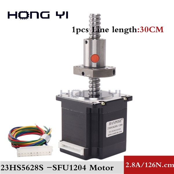 Free Shipping NEMA 23 Stepper Motor 2 Phase 56mm 126N. Cm with Sfu1204 Sfu1605 Sfu1610 Ball Screw for CNC 3D Printer