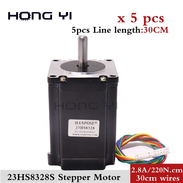 5PCS NEMA 23 83mm Nema23 Stepper Motor 2.8A 2.2N. M 315 Oz-in for 3D Printer CNC Engraving Milling Machine