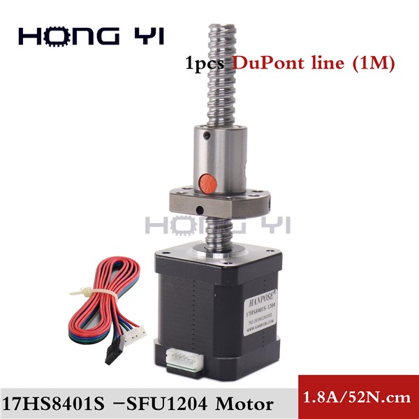 48mm NEMA 17 Moto with Sfu1204 Ball Screw Motor Nema17 42 Motor 1.8A Stepper Motor for CNC Engraving 3D Printer