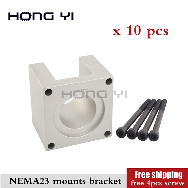 10pcs/Lot Accessories Mounts Bracket 23 Stepper Motor Support Shelf Nema23 Stepping Mounting