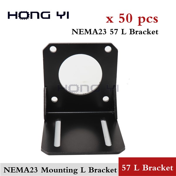 50PCS Fixed Bracket 57 Stepper Motor Bracket NEMA 23 Mounting L Bracket Mount 57 Series Stepper Motor Mounts