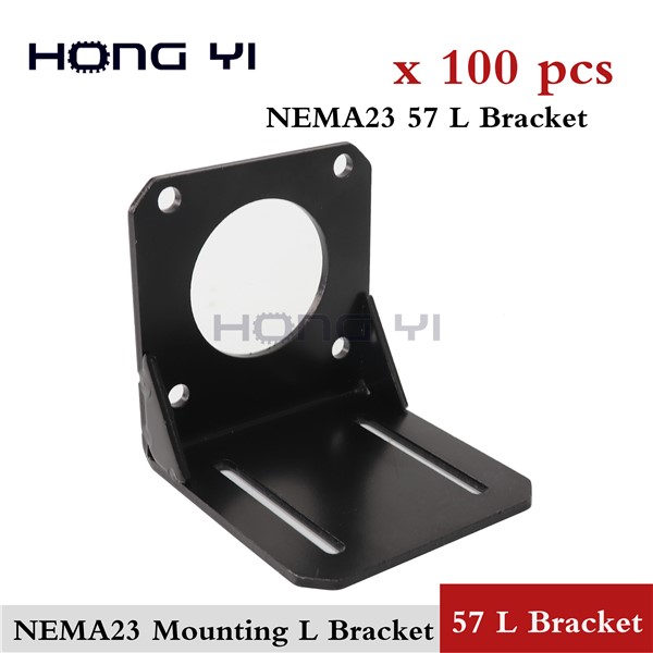 100Pcs NEMA 23 Mounting L Bracket Mount for 57 Motor Stepper Motor