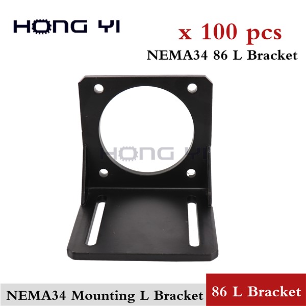 100pcs 3D Printer Nema 34 Stepper Motor Mounting L Bracket for Nema34 Motor 86